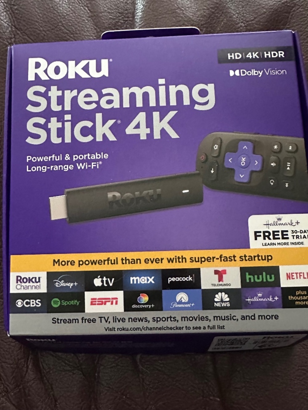 Roku Streaming Stick 4K HDR Dolby Vision, Wi-Fi Device SKU 3820RW2